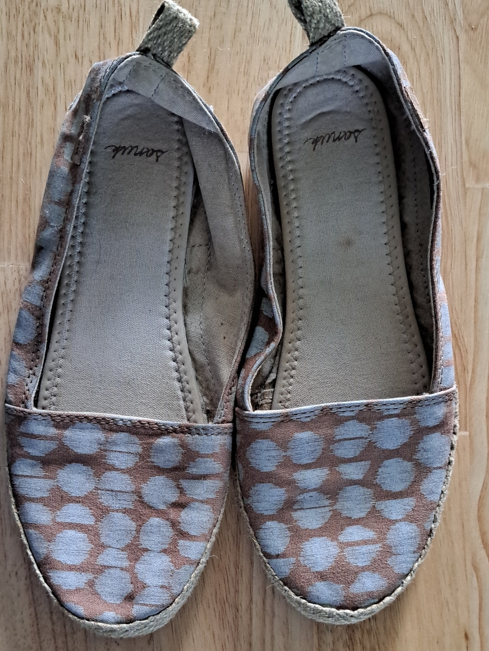 Sanuk Women's Polka Dot Espadrilles in Brown and Gray